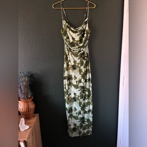 Persaya Olive Floral Maxi Dress